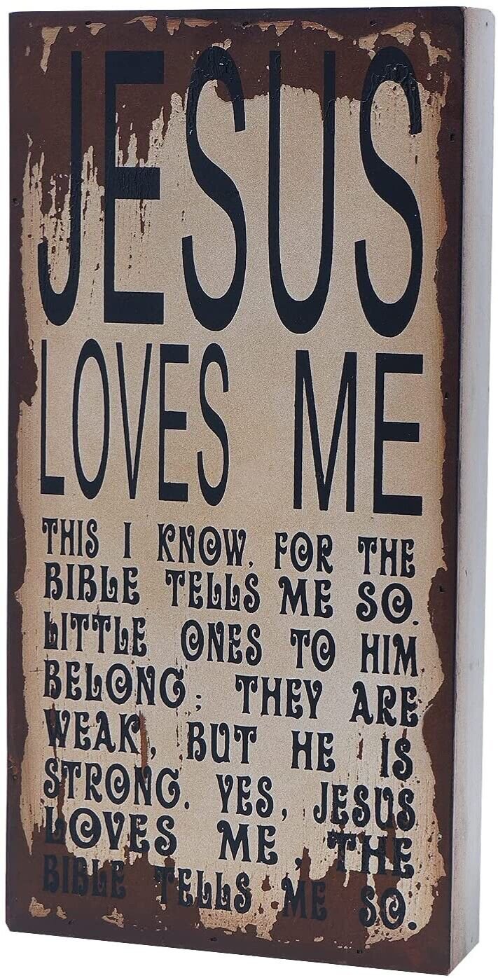 Box Sign Hanging Decoration Distressed Wooden Wall Decor Sign Home Decor Accent