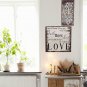 Box Sign Hanging Decoration Distressed Wooden Wall Decor Sign Home Decor Accent