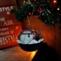 Christmas Jingle Bell Hanging Ornament Set of 4, 3X2.5 Inch Rustic ChristmasTree