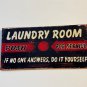 Laundry Room Push for Service If No One Answers Metal Poster Sign Decor  13x6.5&acirc;��