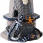 Wooden Lighthouse Decor, 19.5 Inch Decorative Nautical Lighthouse Rustic...