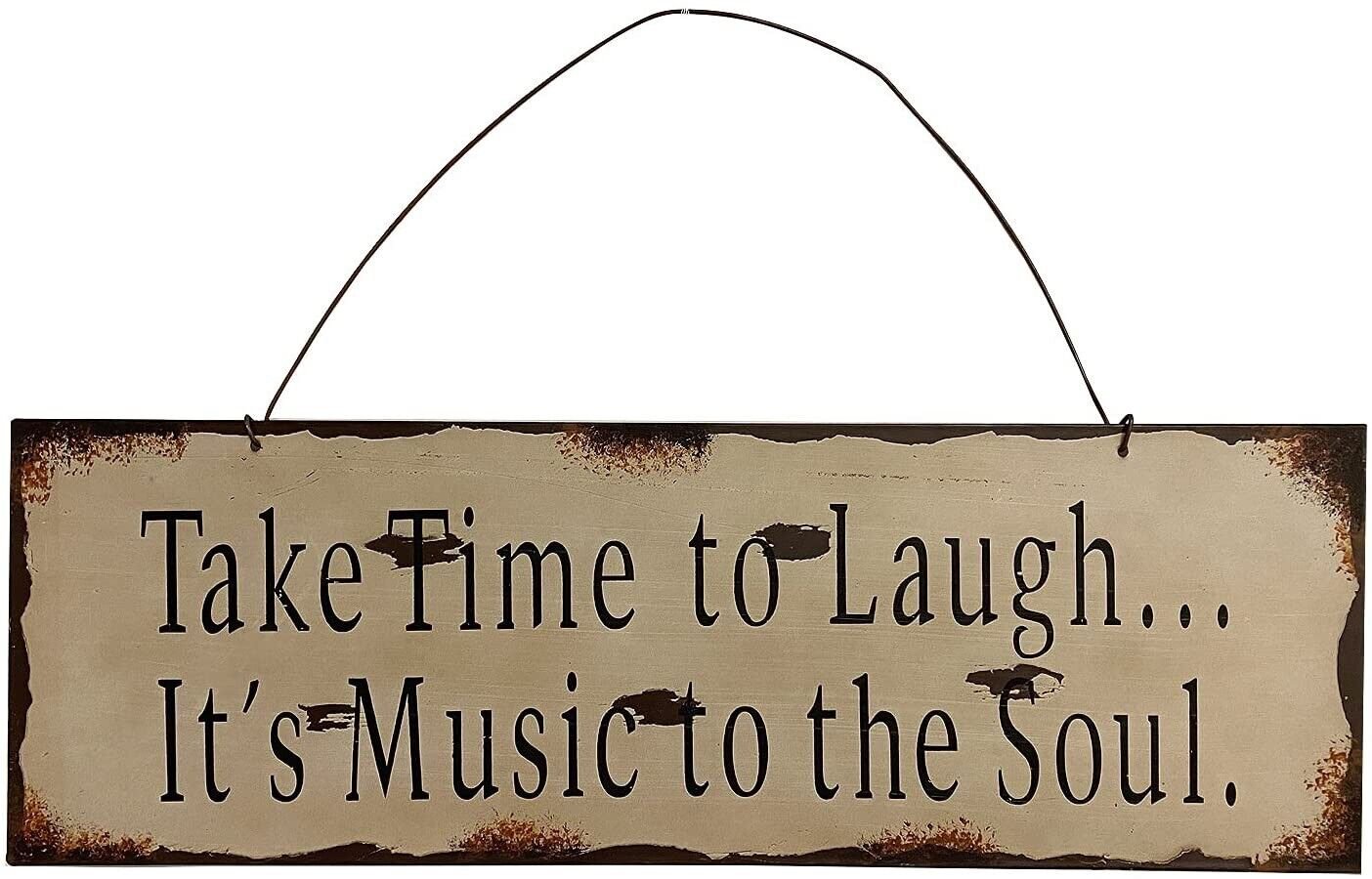 Rustic Metal Sign Decor with Saying Distressed Metal Plaque Hanging Wall Art Sig