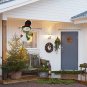 Christmas Snowman Garden Stake Decor Snowman Candy Cane Outdoor Metal Yard Sign