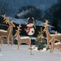 Christmas Snowman Garden Stake Decor Snowman Candy Cane Outdoor Metal Yard Sign