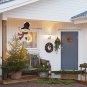 Christmas Snowman Garden Stake Decor Snowman Candy Cane Outdoor Metal Yard Sign