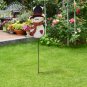 Christmas Snowman Garden Stake Decor Snowman Candy Cane Outdoor Metal Yard Sign