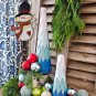 Christmas Snowman Garden Stake Decor Snowman Candy Cane Outdoor Metal Yard Sign