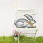 Metal Easter Rabbit Decor, Indoor Outdoor Standing Easter Bunny Decor Galvanized