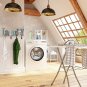 Rustic Wooden Laundry Sign Cutout Letters with Hooks Wall Mounted word decor