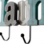 Rustic Wooden Laundry Sign Cutout Letters with Hooks Wall Mounted word decor