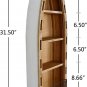 Wooden Boat Decor with 4 Shelf Hanging Wood Boat Decoration for Wall Rustic boat