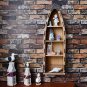 Wooden Boat Decor with 4 Shelf Hanging Wood Boat Decoration for Wall Rustic boat