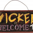 Halloween Welcome Sign Wood Front Door Decor Halloween Decoration for Home 19...