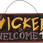 Halloween Welcome Sign Wood Front Door Decor Halloween Decoration for Home 19...