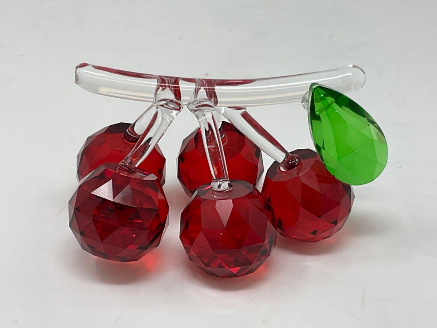 Crystal Holiday Cherry Ornament Artificial Cherry Figurine Decoration best Gifts