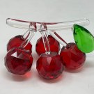 Crystal Holiday Cherry Ornament Artificial Cherry Figurine Decoration best Gifts Crystal Holiday Cherry Ornament Artificial Cherry Figurine Decoration best Gifts