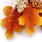 Wooden Hanging Fall Leaves Decor Set of 2, Decorative Maple Leaves and Oak Leave