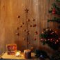 Rustic Jingle Bell Ornament Tabletop Bell Tree with Metal Star or Mischief Witch