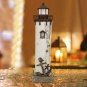 Rustic Wooden LED Lighthouse Statue Decor Nautical Ocean Sea Beach Themed...