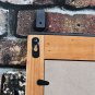 Wood Wall Mirror with Hooks Rustic Wooden Frame Hanging Wall Mirror for Anyroom