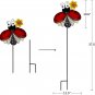 Ladybug Garden Stake Decorative Ladybug Yard Stake, Cute Insect Decor Metal Yard