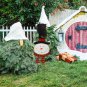 Blinking Nose Snowman Garden Stake Christmas Outdoor Stake Decor, Outdoor Metal