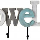 Mounted Wood Word Towels Sign Towel Hook for Bathroom Home Wall Decor (Multi... Mounted Wood Word Towels Sign Towel Hook for Bathroom Home Wall Decor (Multi...