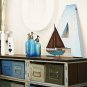 13.43 H Sail Boat Decor Display Rustic Nautical Beach Theme Room Decor Nautical