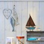 13.43 H Sail Boat Decor Display Rustic Nautical Beach Theme Room Decor Nautical
