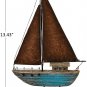 13.43 H Sail Boat Decor Display Rustic Nautical Beach Theme Room Decor Nautical
