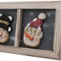 Rustic Christmas Snowman Decoration Wall Art Wooden Snowman Sign Holiday...