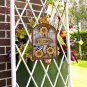 Sunflower Welcome Sign Bird Decor Rustic Metal Hanging Welcome Sign Plaque Decor