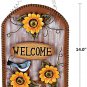 Sunflower Welcome Sign Bird Decor Rustic Metal Hanging Welcome Sign Plaque Decor