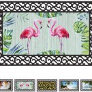 Rubber Welcome Door Mat, Decorative Indoor Outdoor Doormat Non Slip Front Door M
