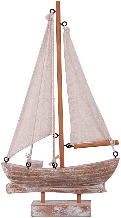 Wood Boat Nautical Themed Home Decorating Toy Figure Decorative Ornament