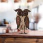 Wood Bird Figurine Home Decor Accent, Rustic Bird Statue Tabletop Decoration Owl