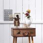 Wood Bird Figurine Home Decor Accent, Rustic Bird Statue Tabletop Decoration Owl