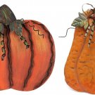 Metal Pumpkin Harvest Fall Decor Set of 2, Thanksgiving Halloween Outdoor Yard G Metal Pumpkin Harvest Fall Decor Set of 2, Thanksgiving Halloween Outdoor Yard G