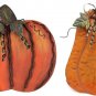 Metal Pumpkin Harvest Fall Decor Set of 2, Thanksgiving Halloween Outdoor Yard G