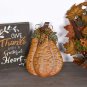 Metal Pumpkin Harvest Fall Decor Set of 2, Thanksgiving Halloween Outdoor Yard G