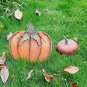 Metal Pumpkin Harvest Fall Decor Set of 2, Thanksgiving Halloween Outdoor Yard G