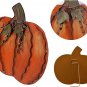 Metal Pumpkin Harvest Fall Decor Set of 2, Thanksgiving Halloween Outdoor Yard G