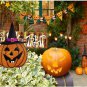 Metal Pumpkin Yard Sign Garden Stake Halloween Outdoor Decoration, Spooky Jack o
