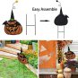 Metal Pumpkin Yard Sign Garden Stake Halloween Outdoor Decoration, Spooky Jack o