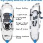 27â Lightweight Snowshoes Aluminum Alloy Terrain Frame Fully Adjustable with bag