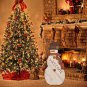 Wood Rustic Snowman Table Top Decoration Welcome Sign Table Centerpiece...