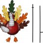 Turkey Garden Stake Fall Decor Rustic Metal Turkey Lawn decoration IndoorOutdoor