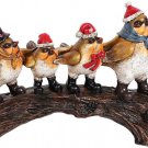 6.5” H Resin Holiday Twittering Birds on Log Decorative Tabletop Birds Figurine 6.5” H Resin Holiday Twittering Birds on Log Decorative Tabletop Birds Figurine