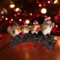 6.5â H Resin Holiday Twittering Birds on Log Decorative Tabletop Birds Figurine