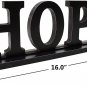 Rustic Wood Hope Sign for Home Decor, Decorative Wooden Cutout Word Decor Freest